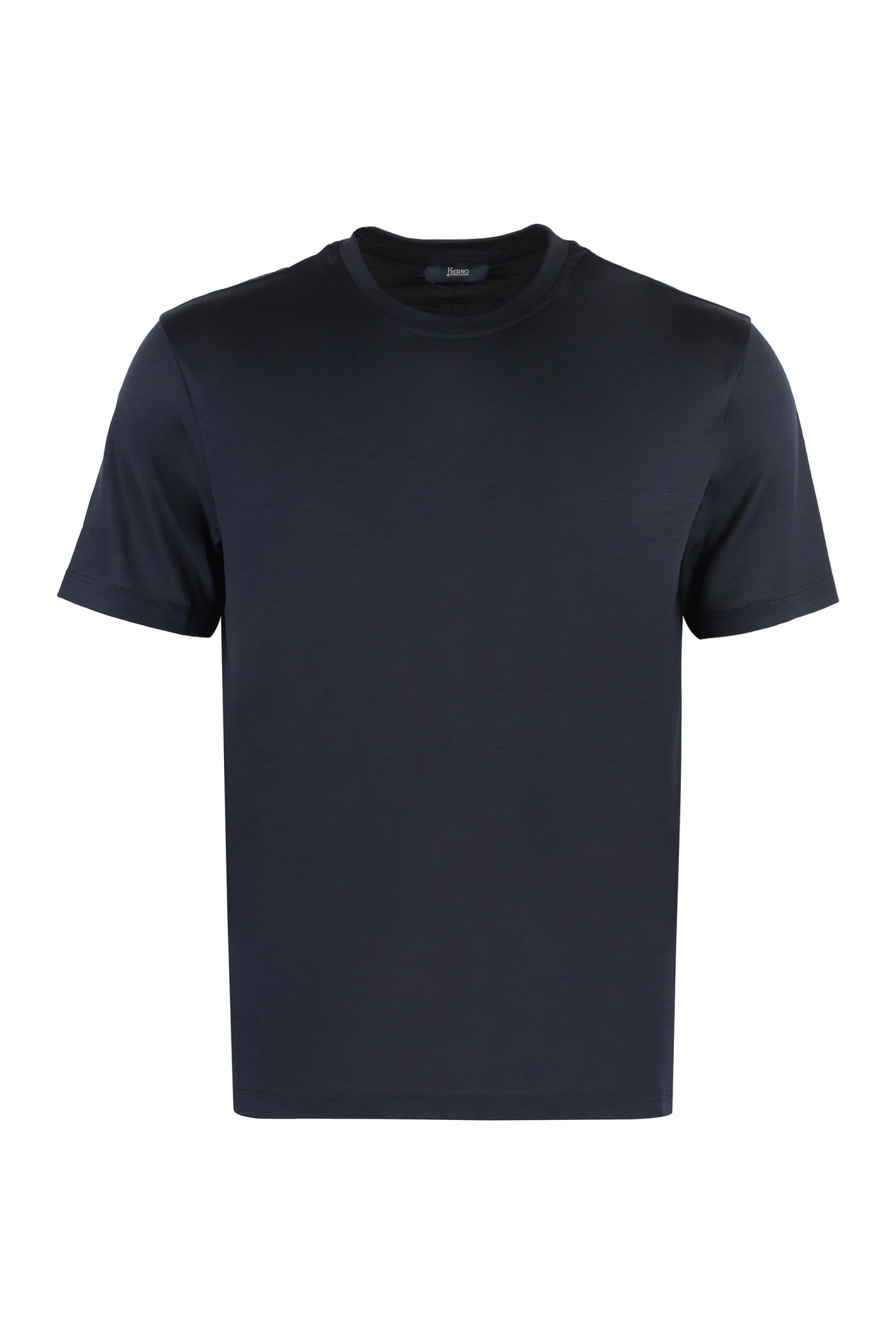 Shop Herno Crew-neck T-shirt In Blue