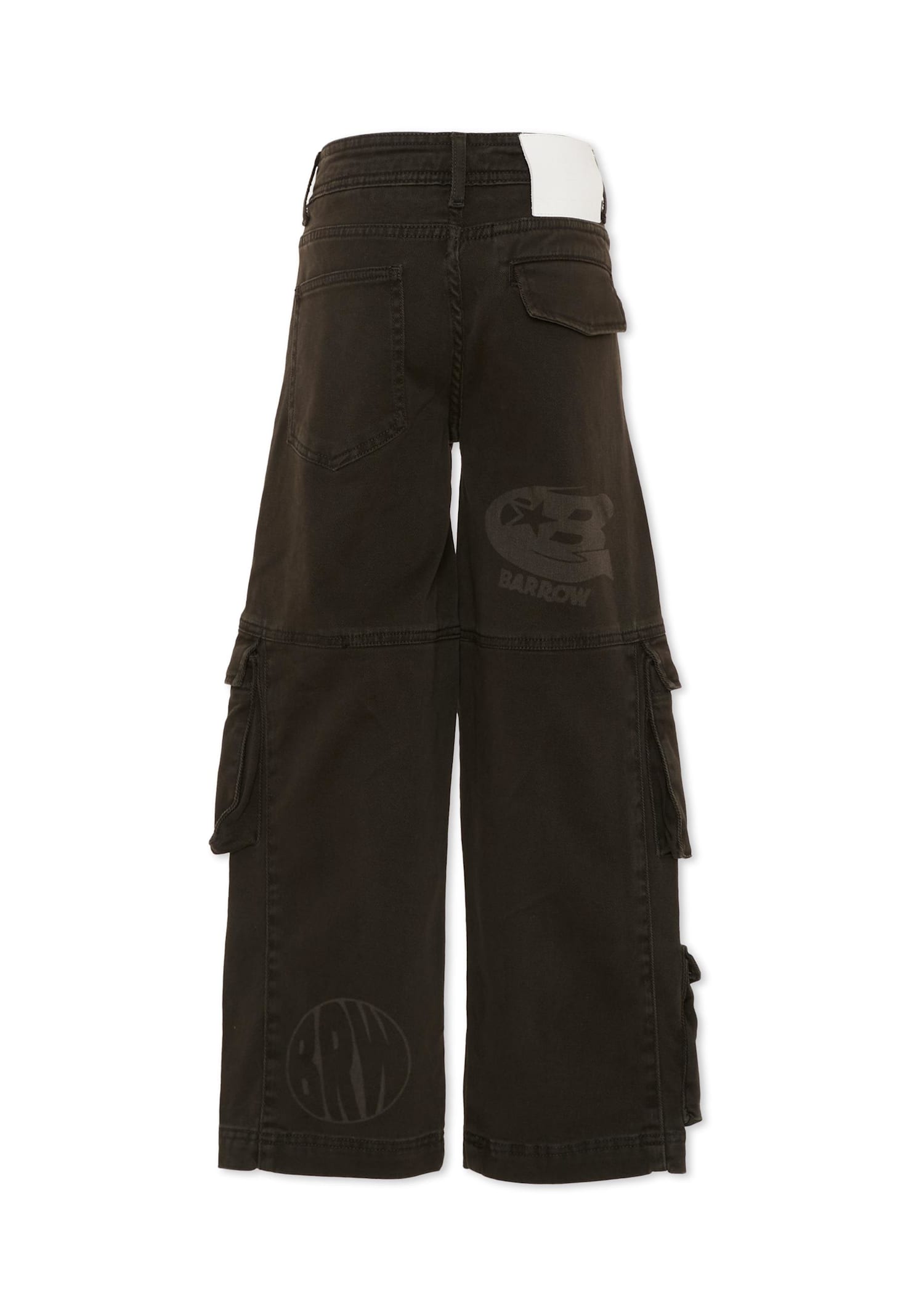 Barrow Logo-print Cargo Pants In Brown