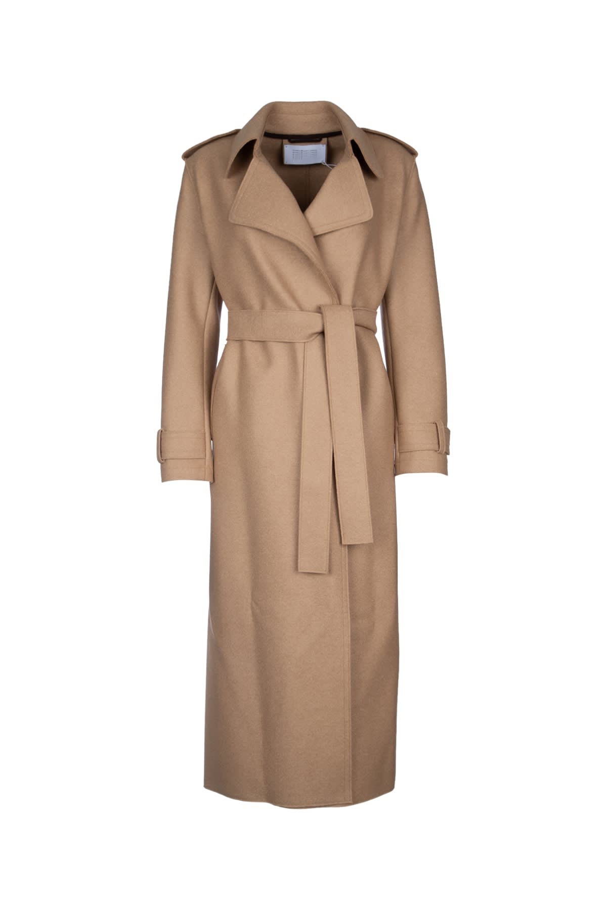 Shop Harris Wharf London Women Long Trench In Tan