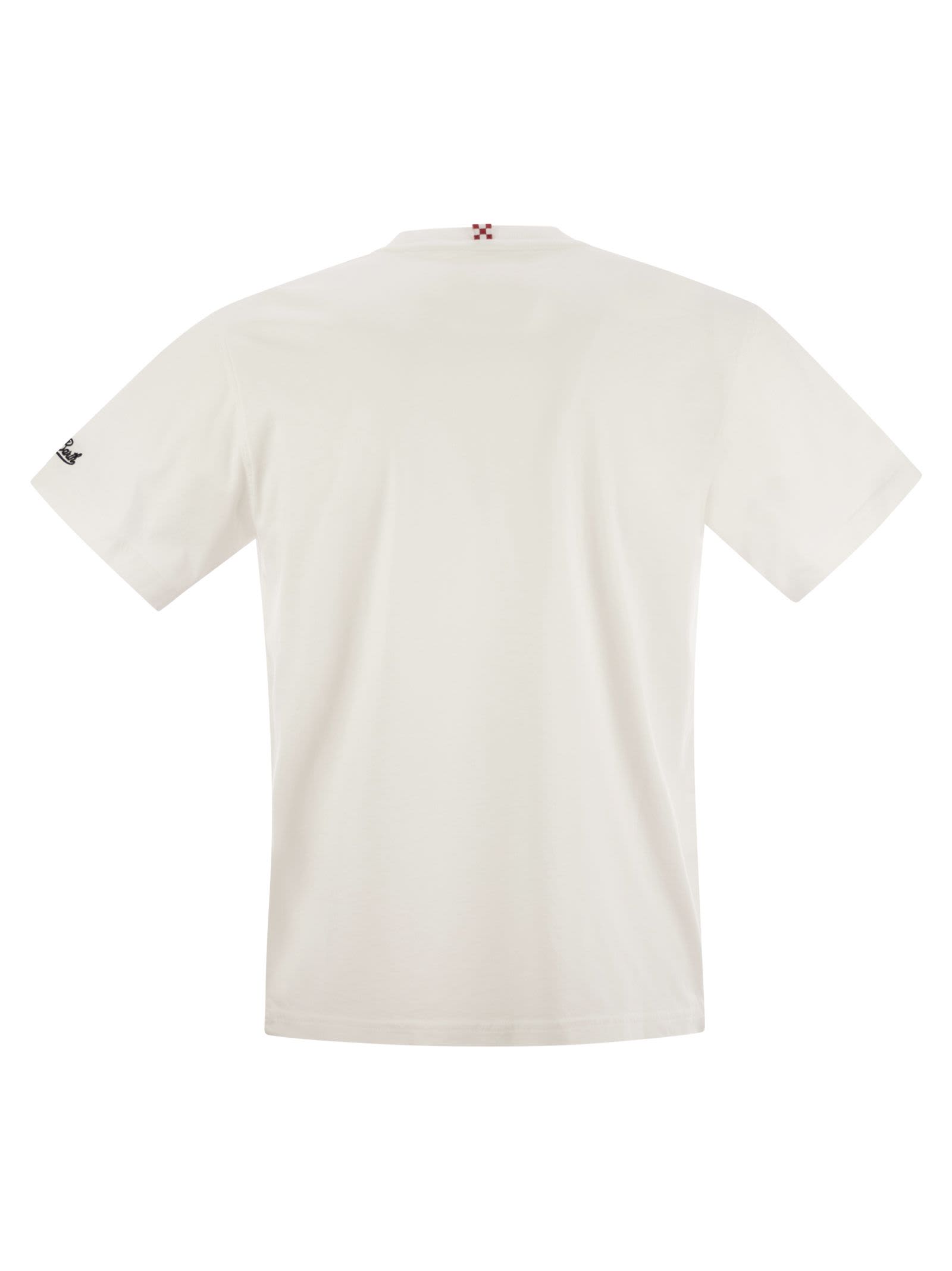 MC2 SAINT BARTH T-SHIRT WITH CHEST PRINT