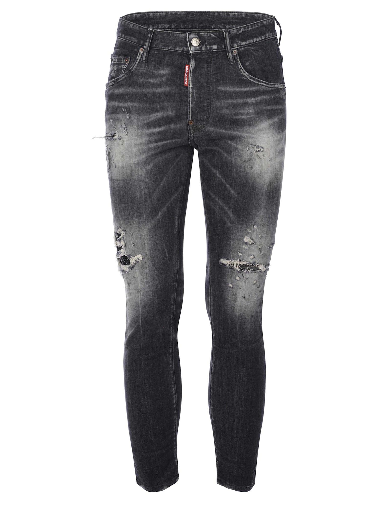 Shop Dsquared2 Jeans  Skater Made Of Denim In Black