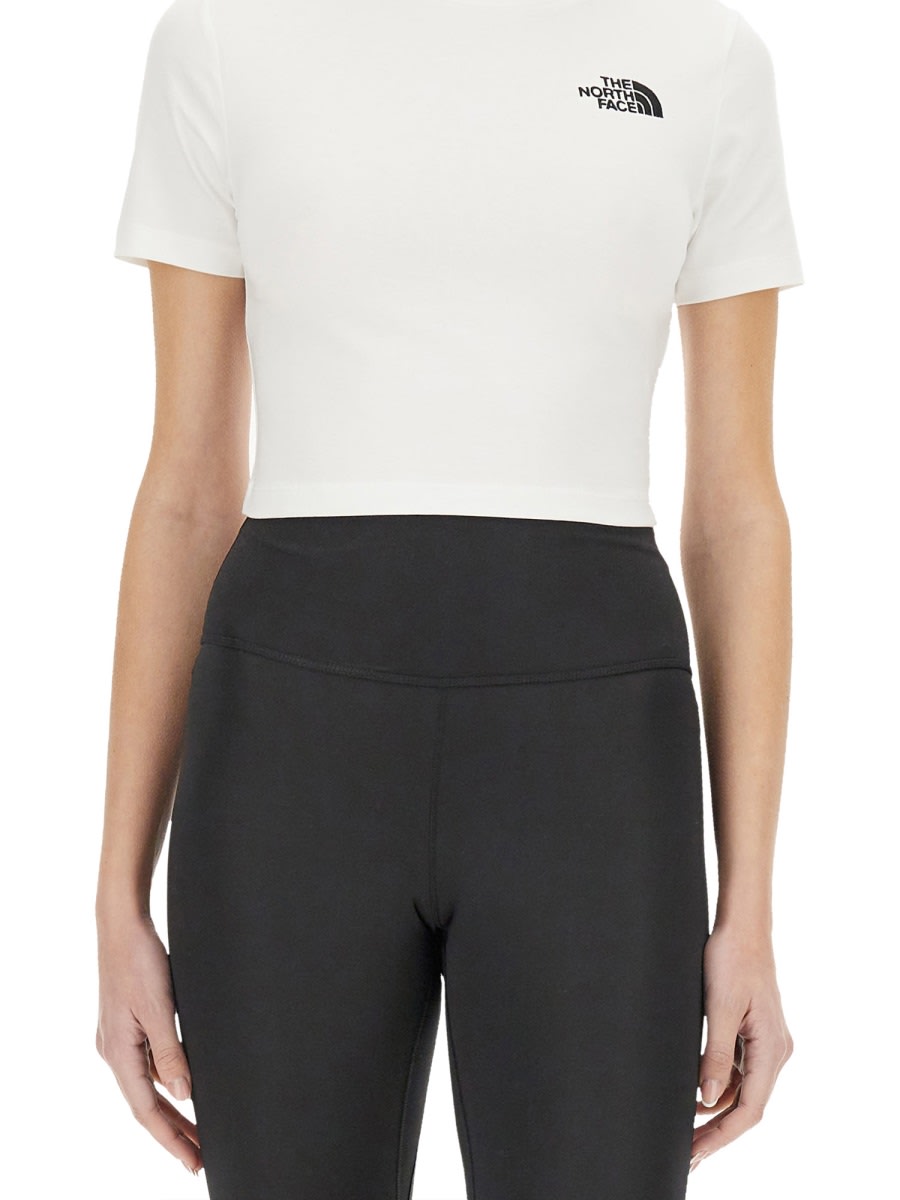 Shop The North Face Cropped T-shirt In White