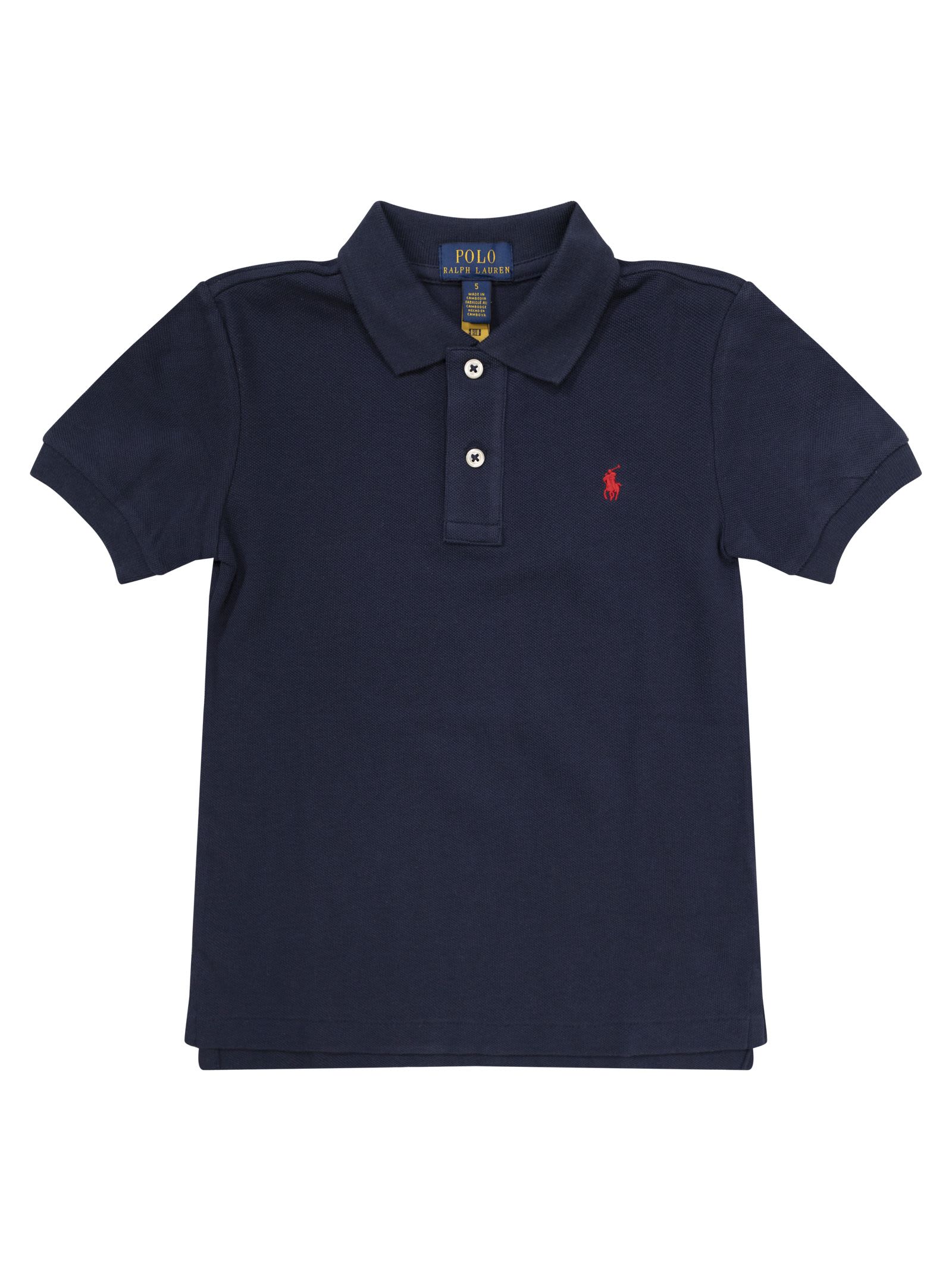 Polo Ralph Lauren Boy's Short-sleeve Logo Embroidery Polo Shirt In Blue