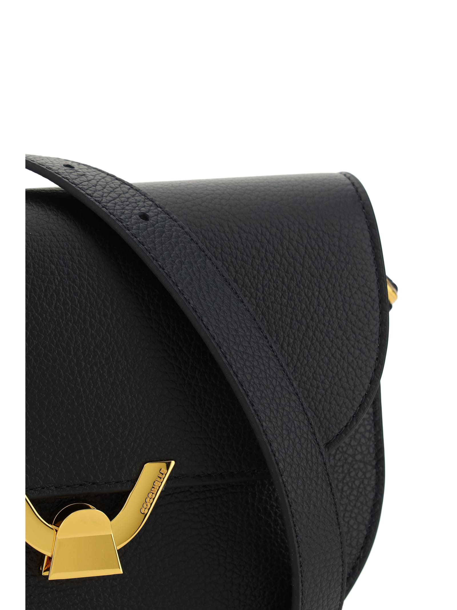 Shop Coccinelle Dew Shoulder Bag In Black