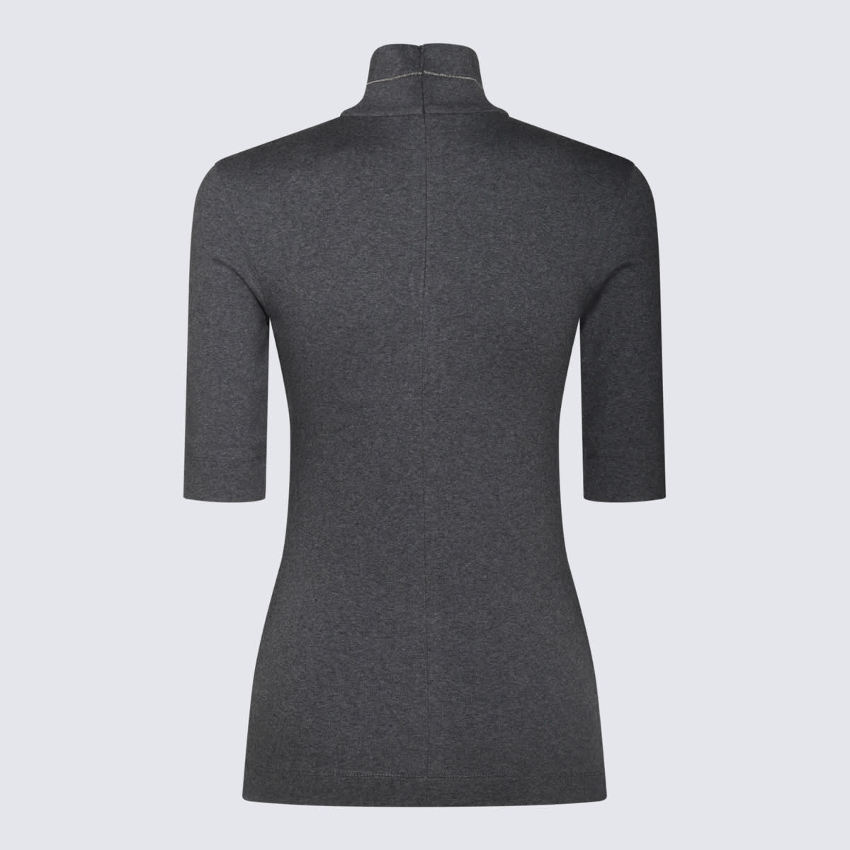 Shop Brunello Cucinelli Dark Grey Cotton T-shirt