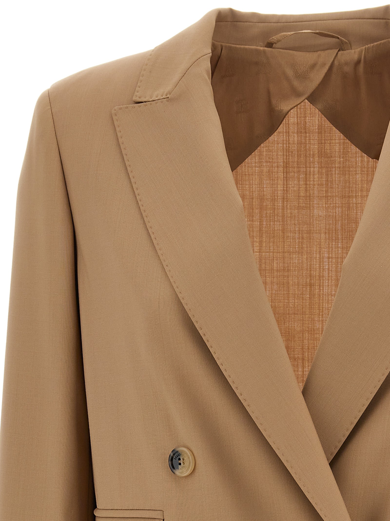 Shop Max Mara Nebbie Blazer In Beige