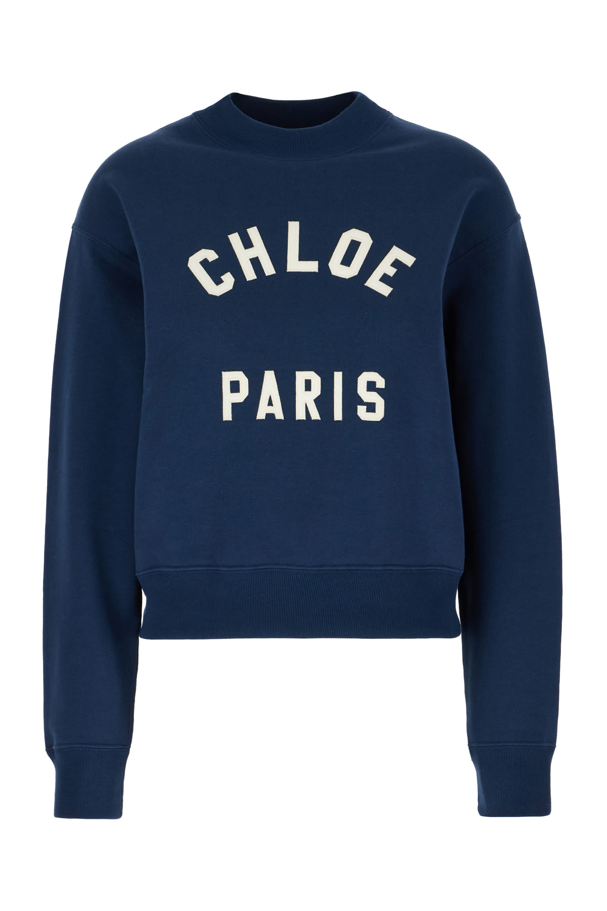 Shop Chloé Blue Cotton Sweatshirt In Classic Navy