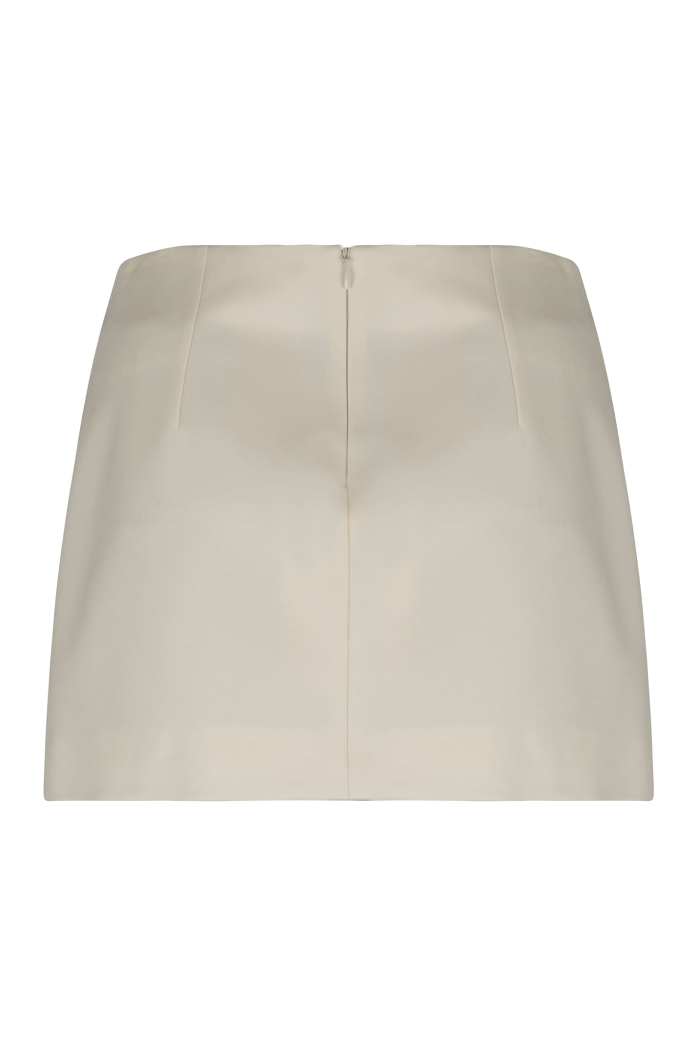 P.a.r.o.s.h Parosh Wool Mini Skirt In Neutral