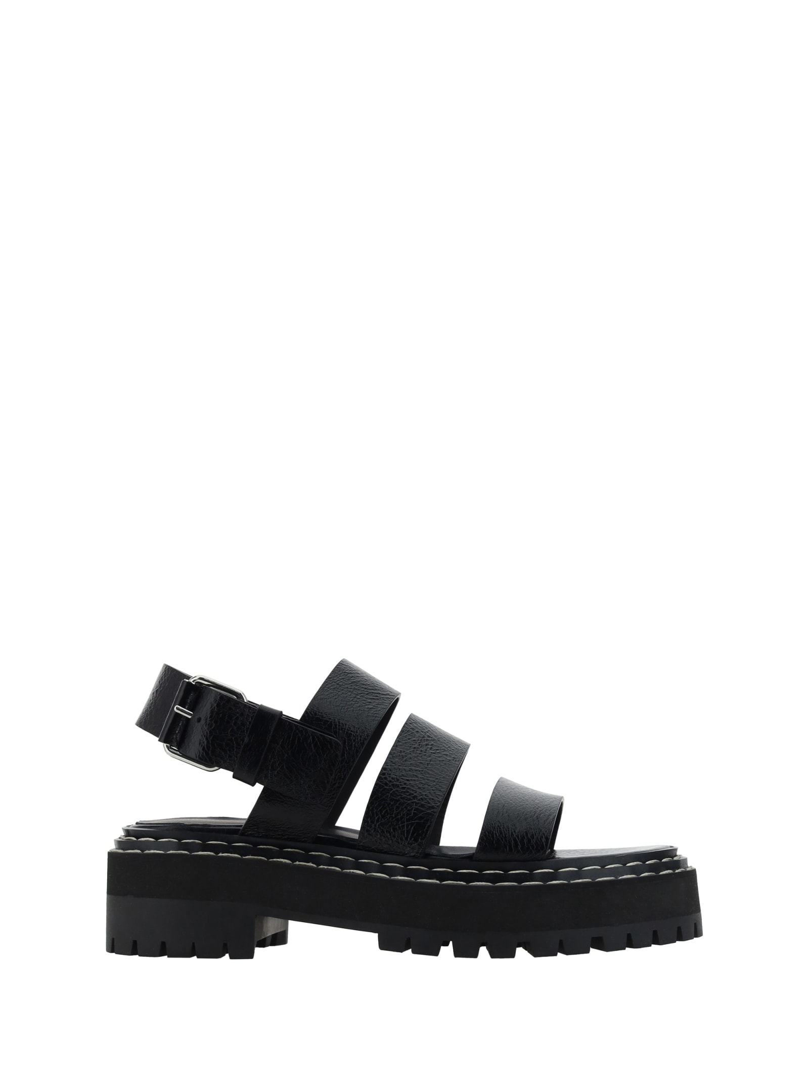 Shop Proenza Schouler Lug Sandals In Black