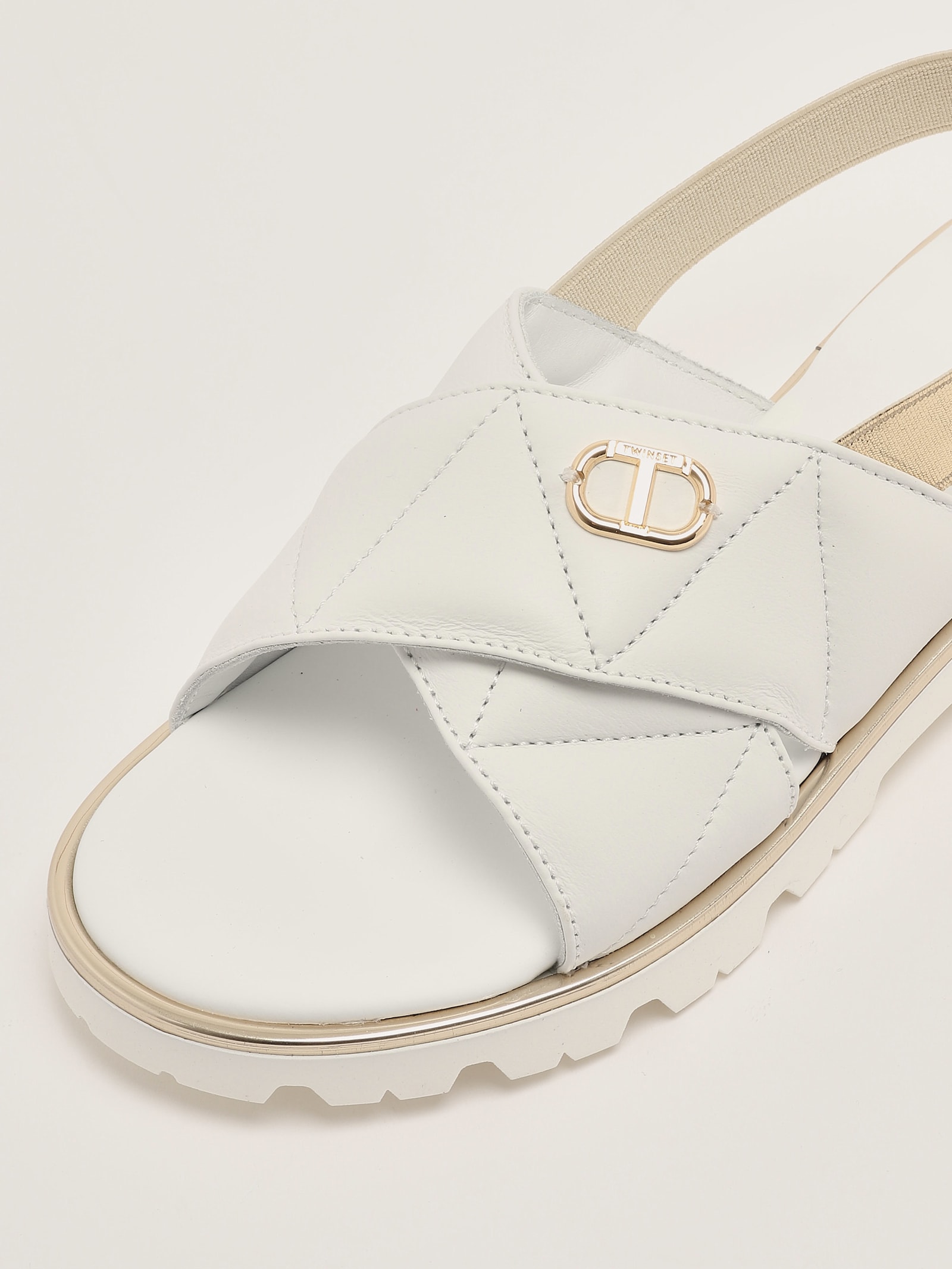 Twinset Sandals Sandal In Bianco-oro