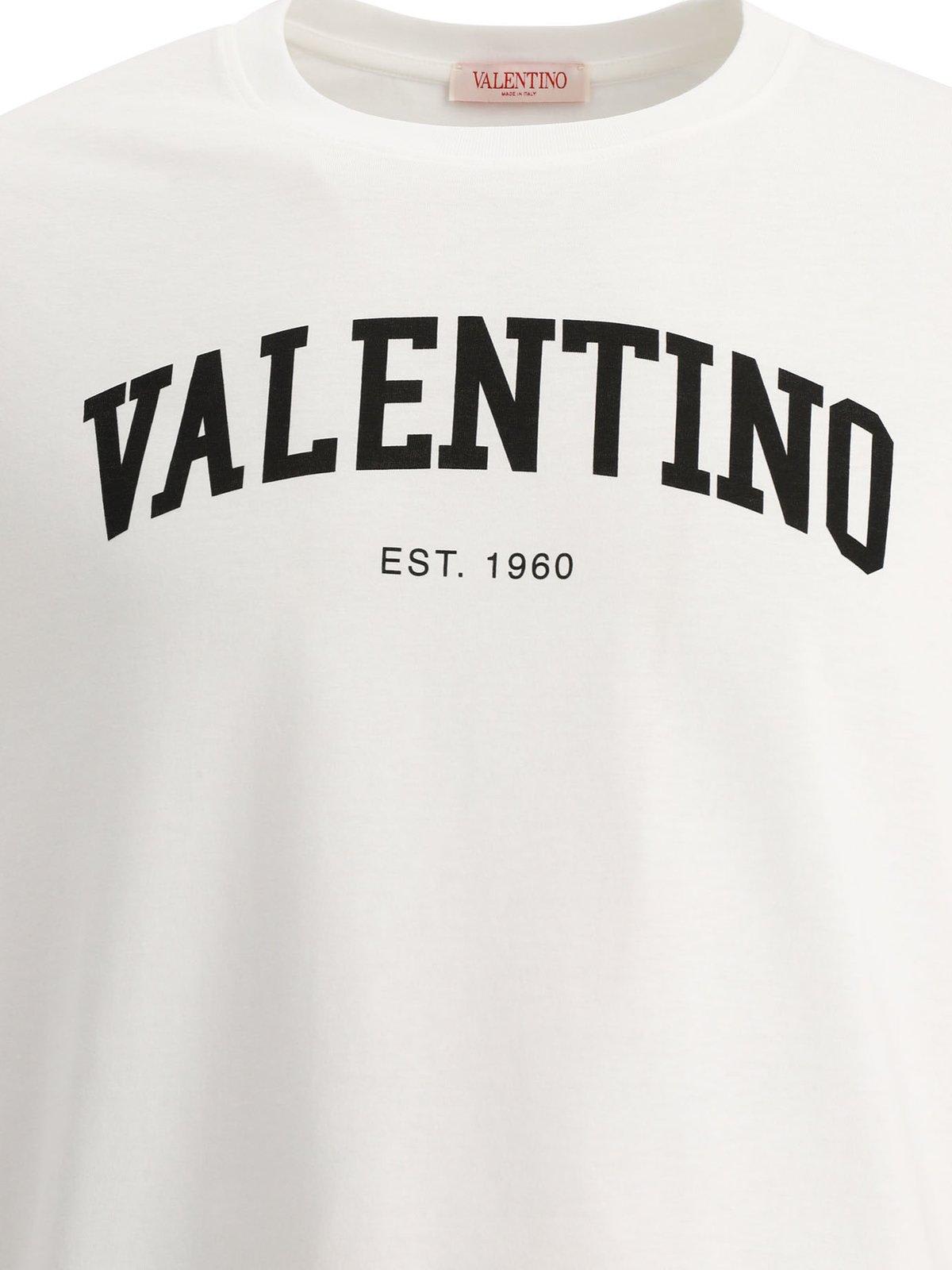 VALENTINO LOGO PRINTED CREWNECK T-SHIRT 