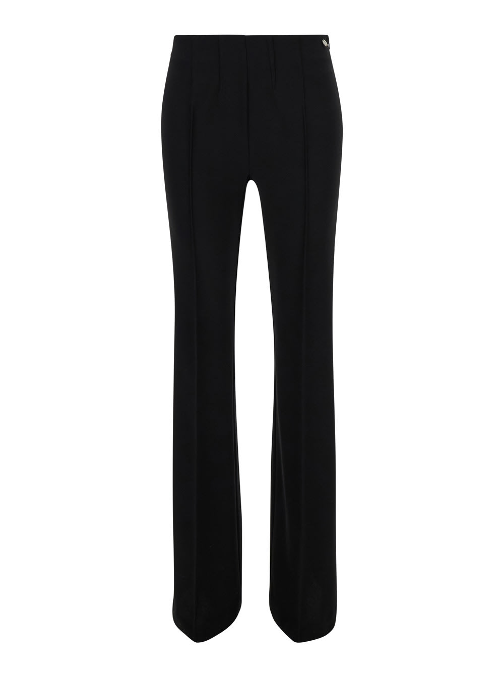 Shop Liu •jo Tailored High Waisted Black Pants In Stretch Fabric Woman