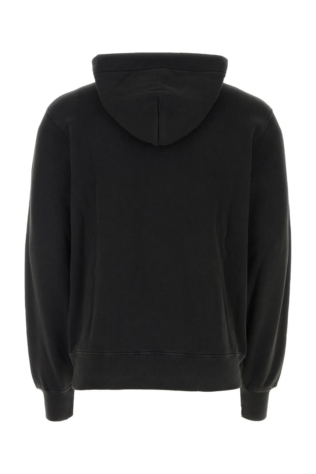 Shop Ambush Black Cotton Oversize Sweatshirt In Tap Shoe T