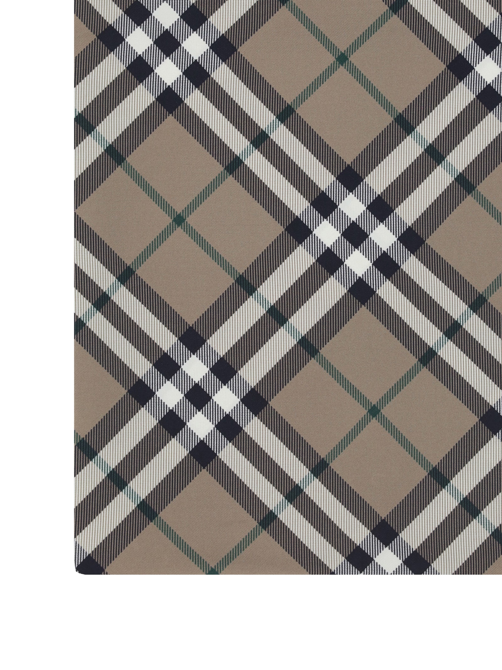 Burberry Silk Check Print Scarf In Linden