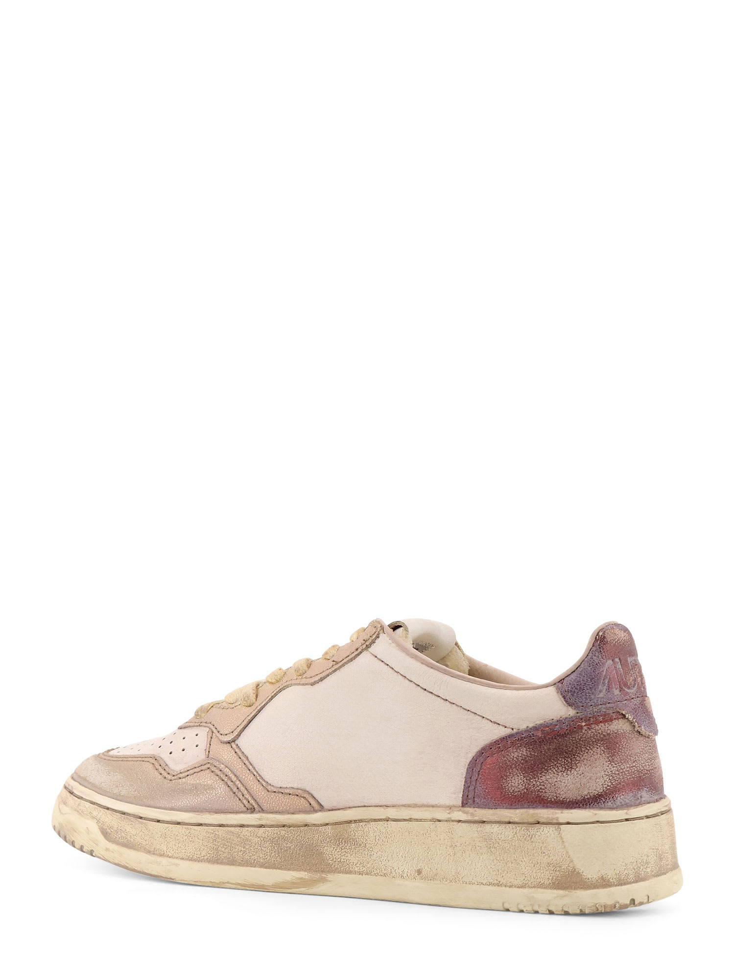 Autry Super Vintage Low-top Leather Sneakers In Neutral
