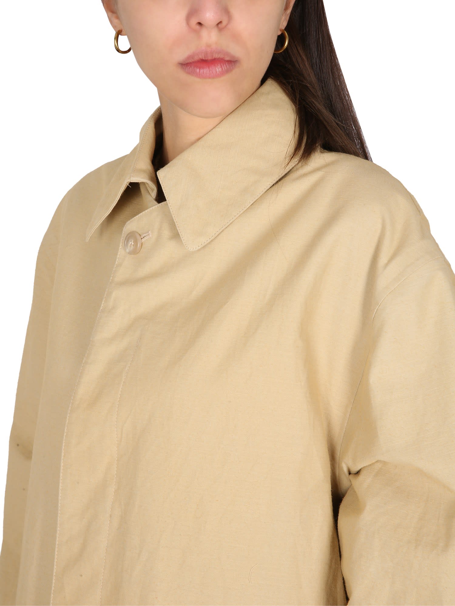 Maison Margiela Utility Style Trench Coat In Beige