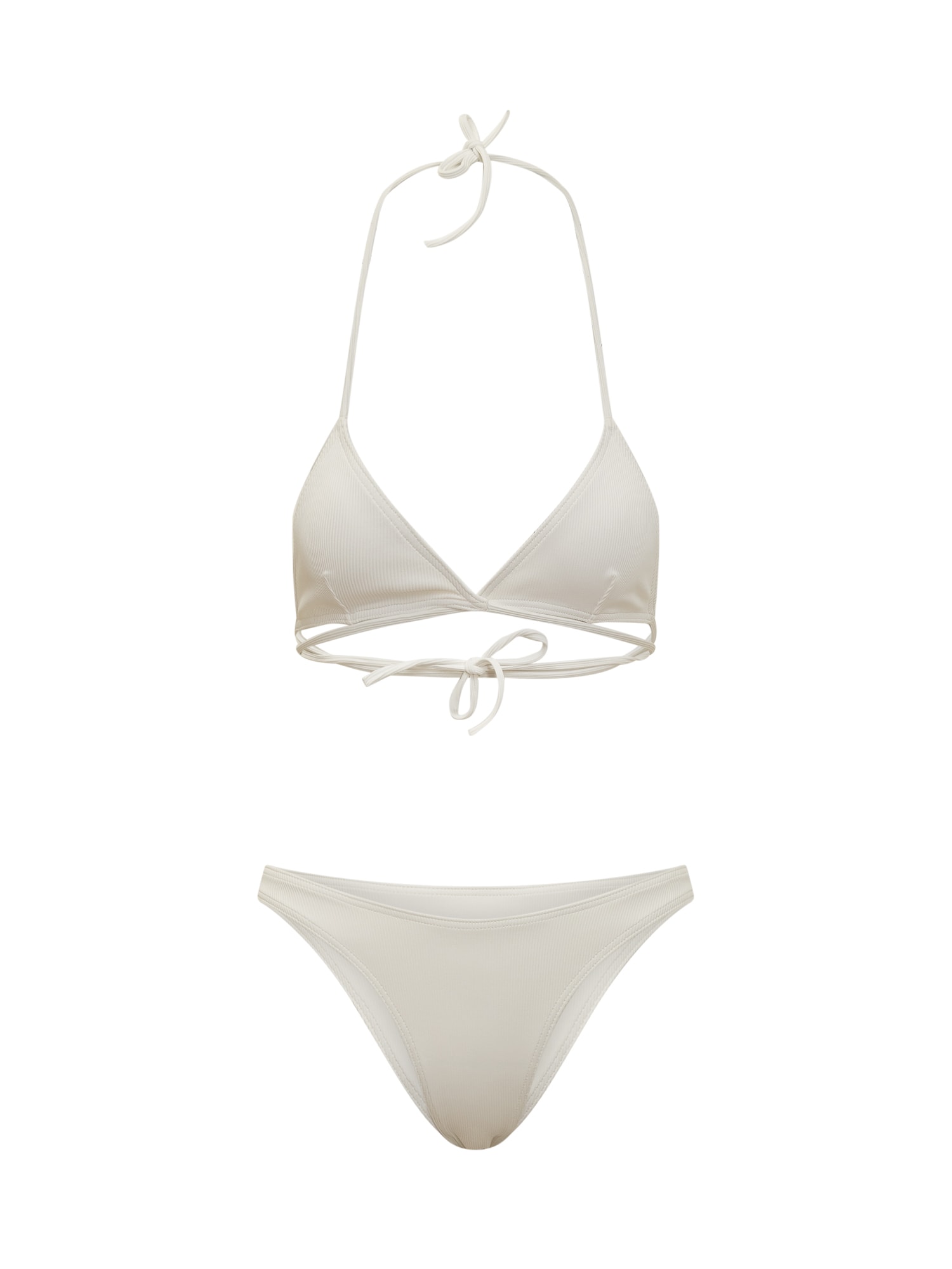 Shop Lido Tredici Rib Bikini In Ivory