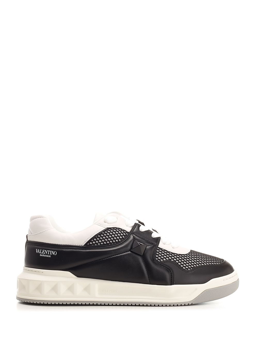 Shop Valentino One Stud Sneaker In Black