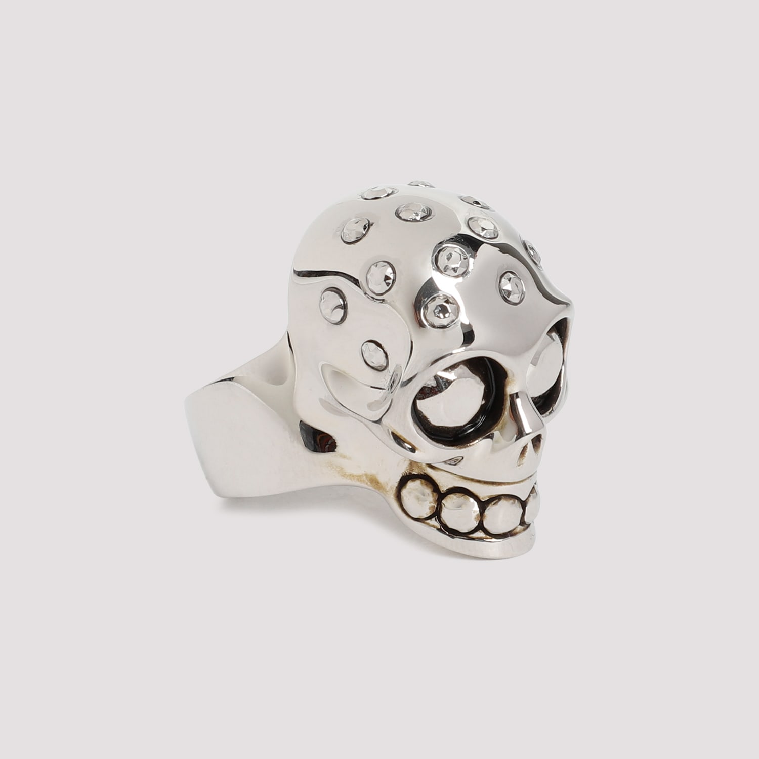 Shop Alexander Mcqueen Skull Ring In Gold