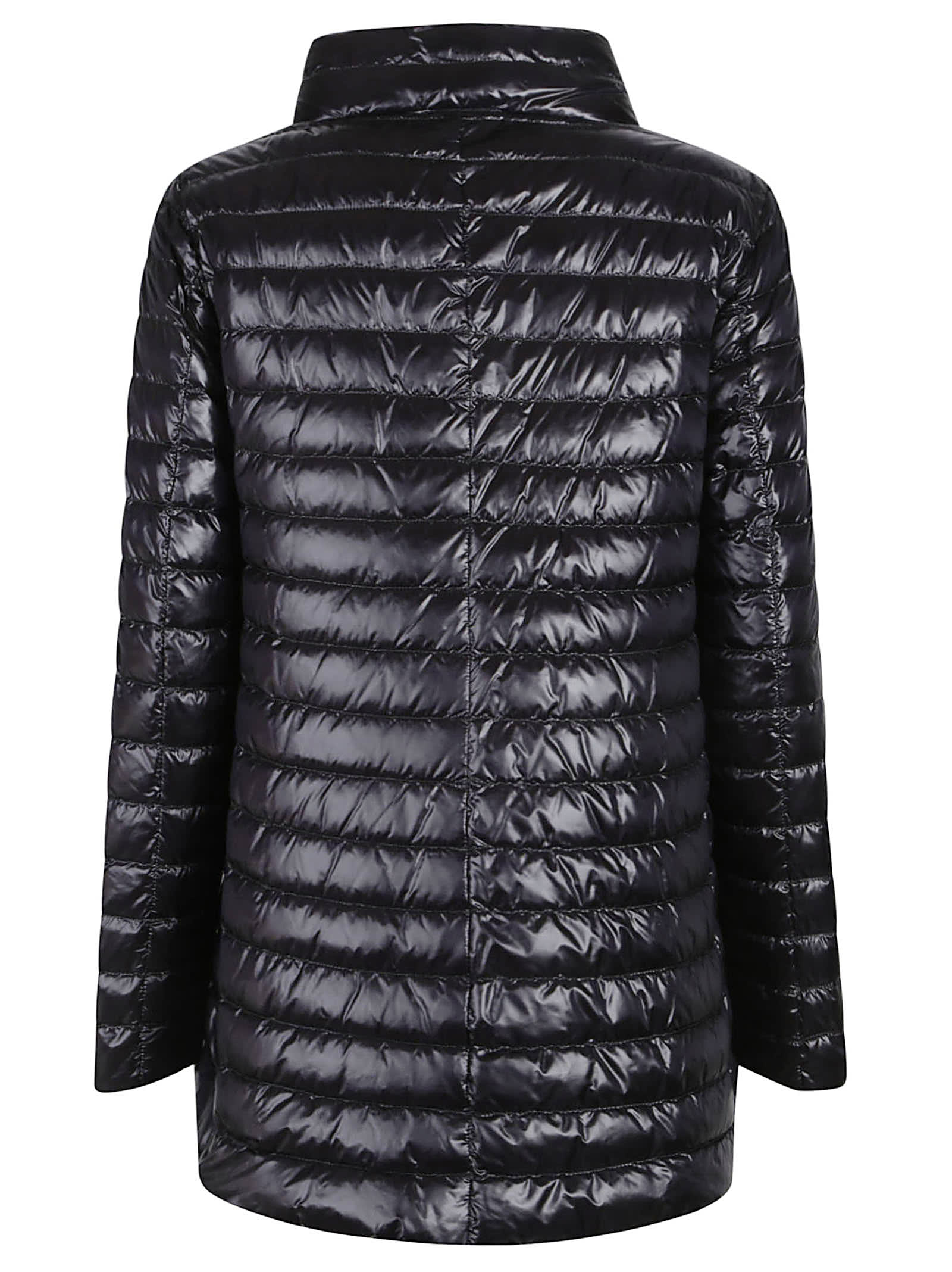 Herno Lightweight Quilted Grey Jacket With High Collar