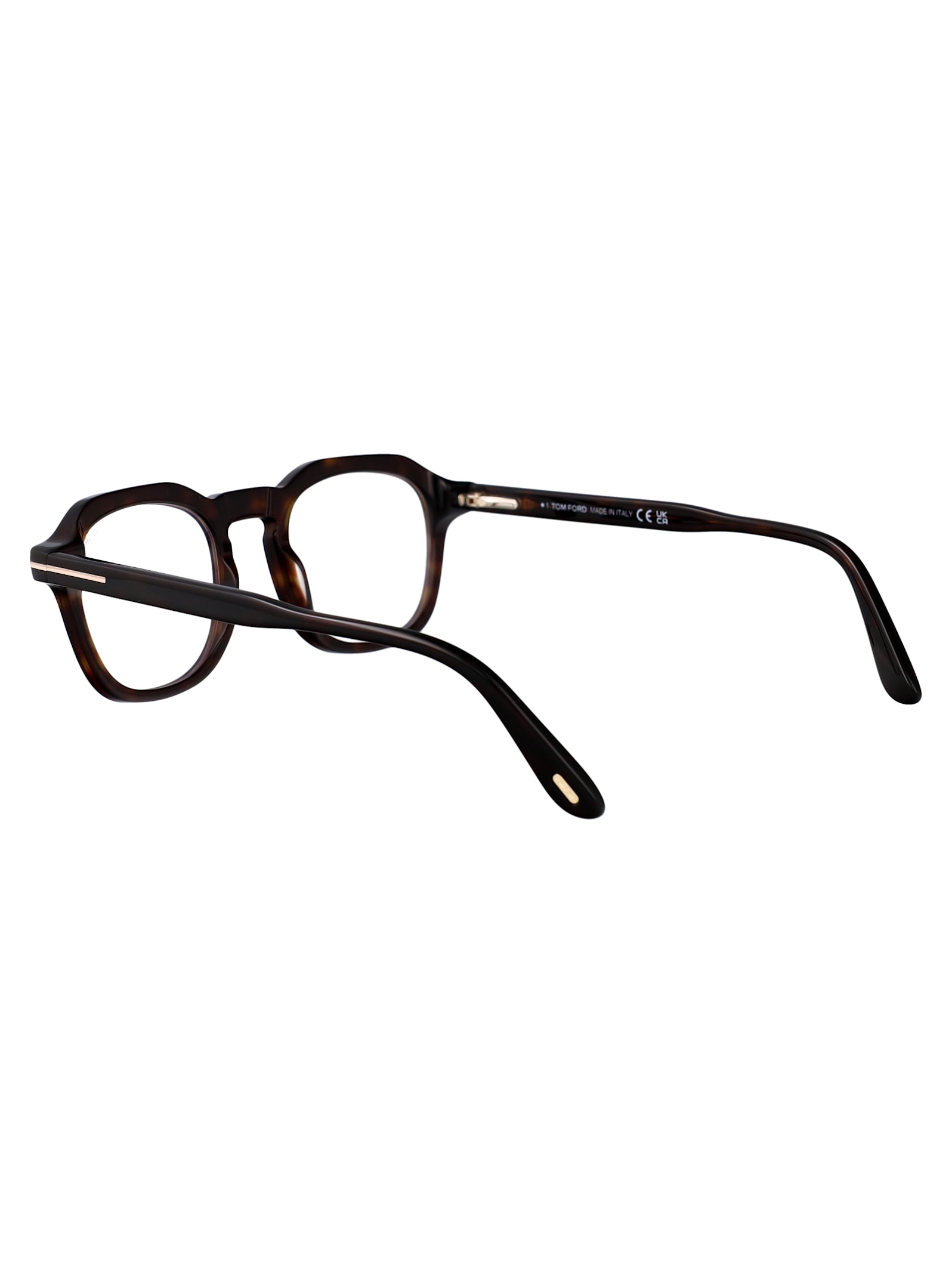 Tom Ford Womens Black Tr001853 Round-frame Acetate Optical Glasses In 052 Avana Scura