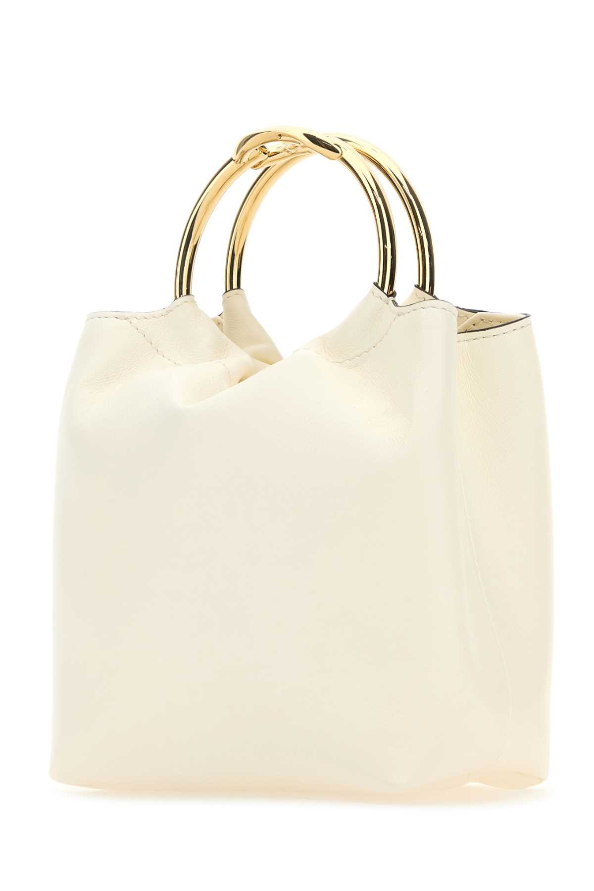 Shop Valentino Ivory Leather Bucket Bag