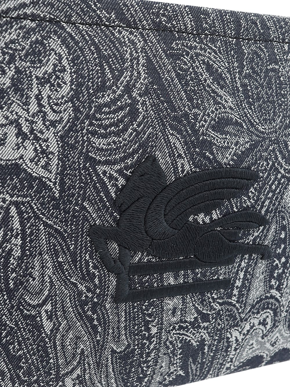 Shop Etro Large Paisley Pouch  In Blue