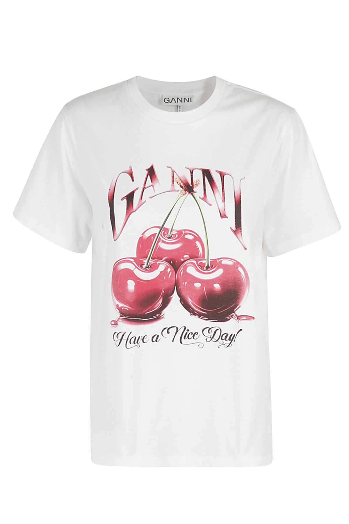 Basic Jersey Cherry Relaxed T Shirt