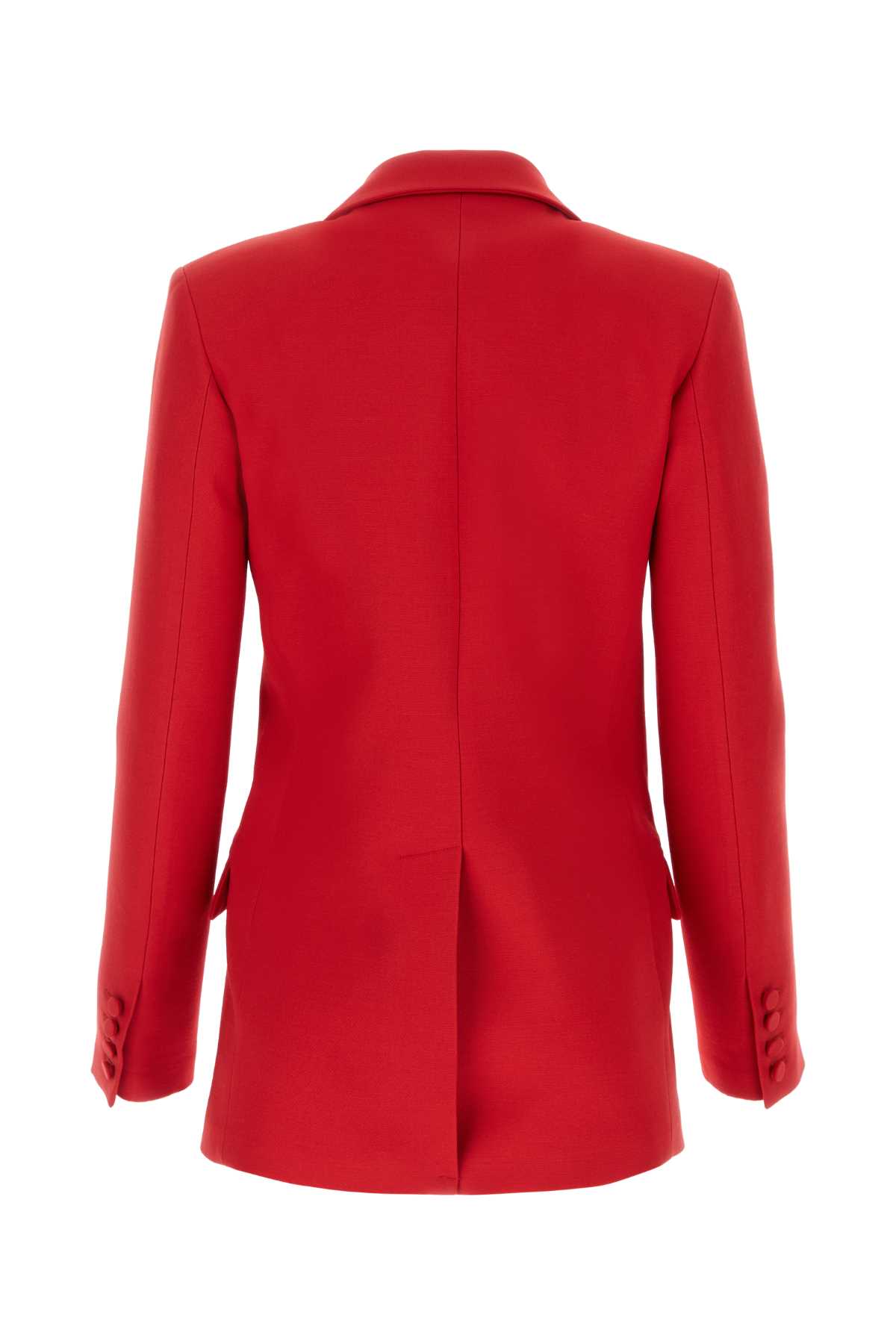 Valentino Red Wool Blend Blazer In Rosso