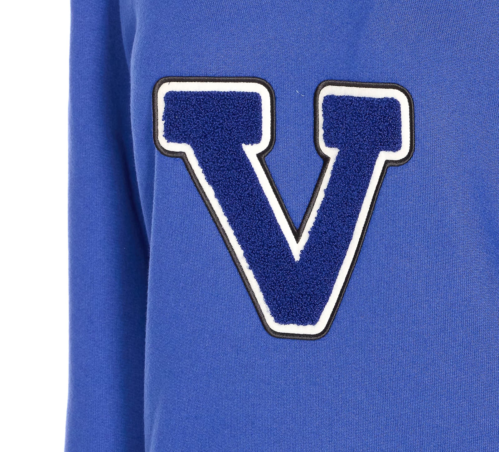 Valentino Blue Sweatshirt With V And Le Chat De La Maison Embroidery