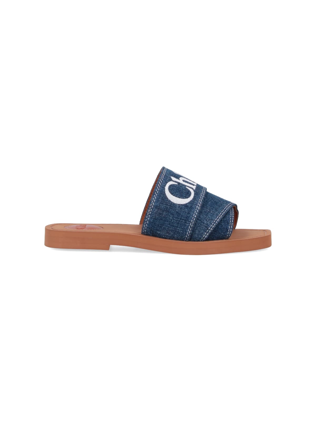 Shop Chloé Woody Sandals In Blue