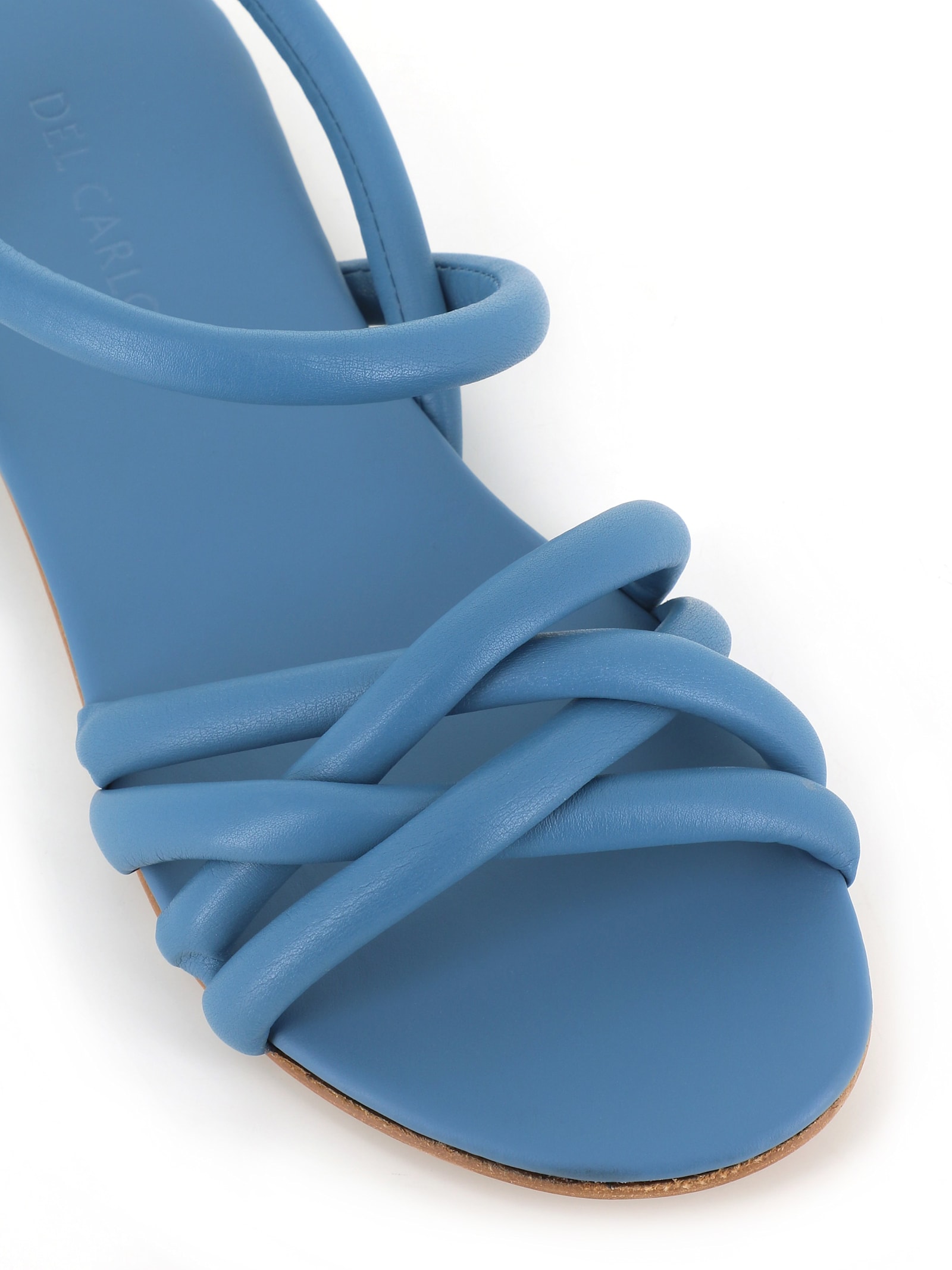 Del Carlo Intertwined-strap Sandals In Blu Avio