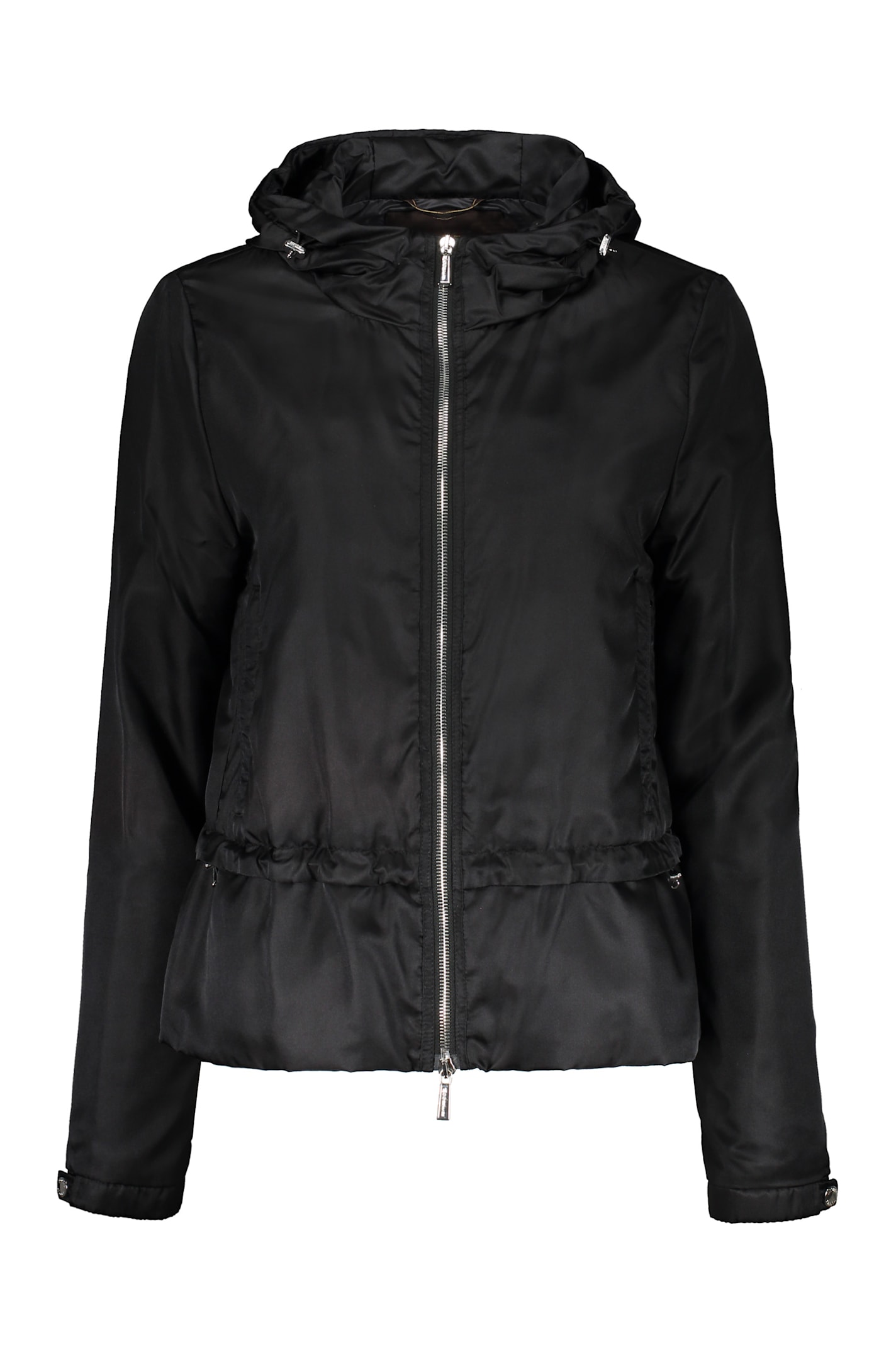 Shop Moorer Burano-sen Techno Fabric Jacket In Black