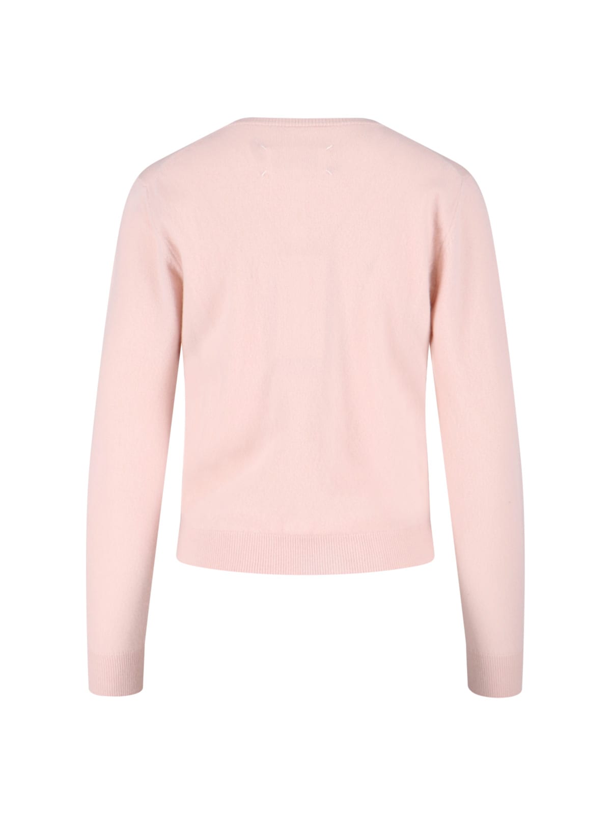 Maison Margiela Cardigan In Lana In Pink