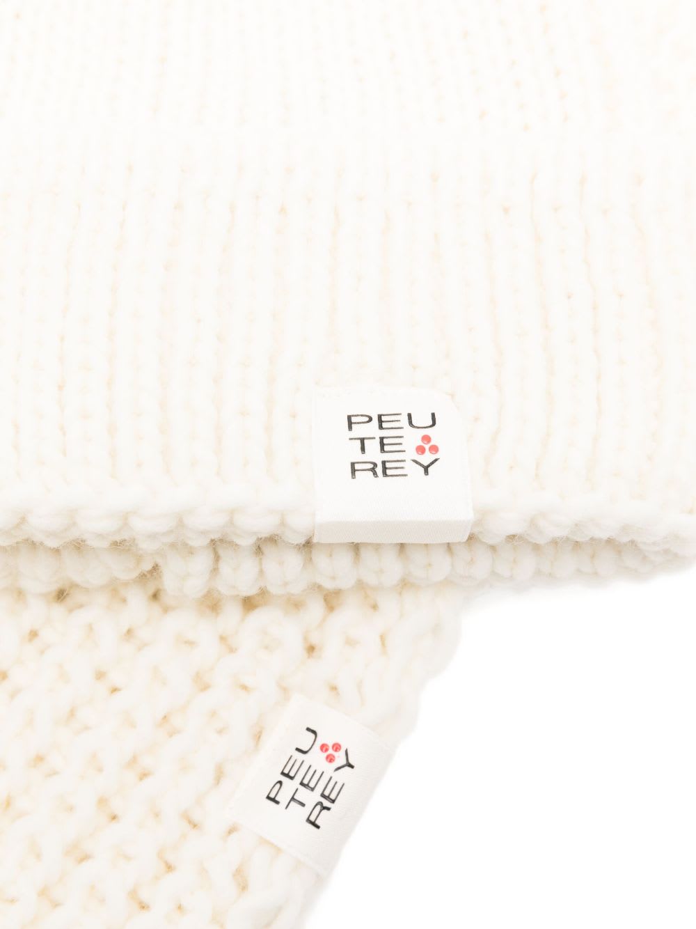 Peuterey Wool Beanie And Scarf Set In White