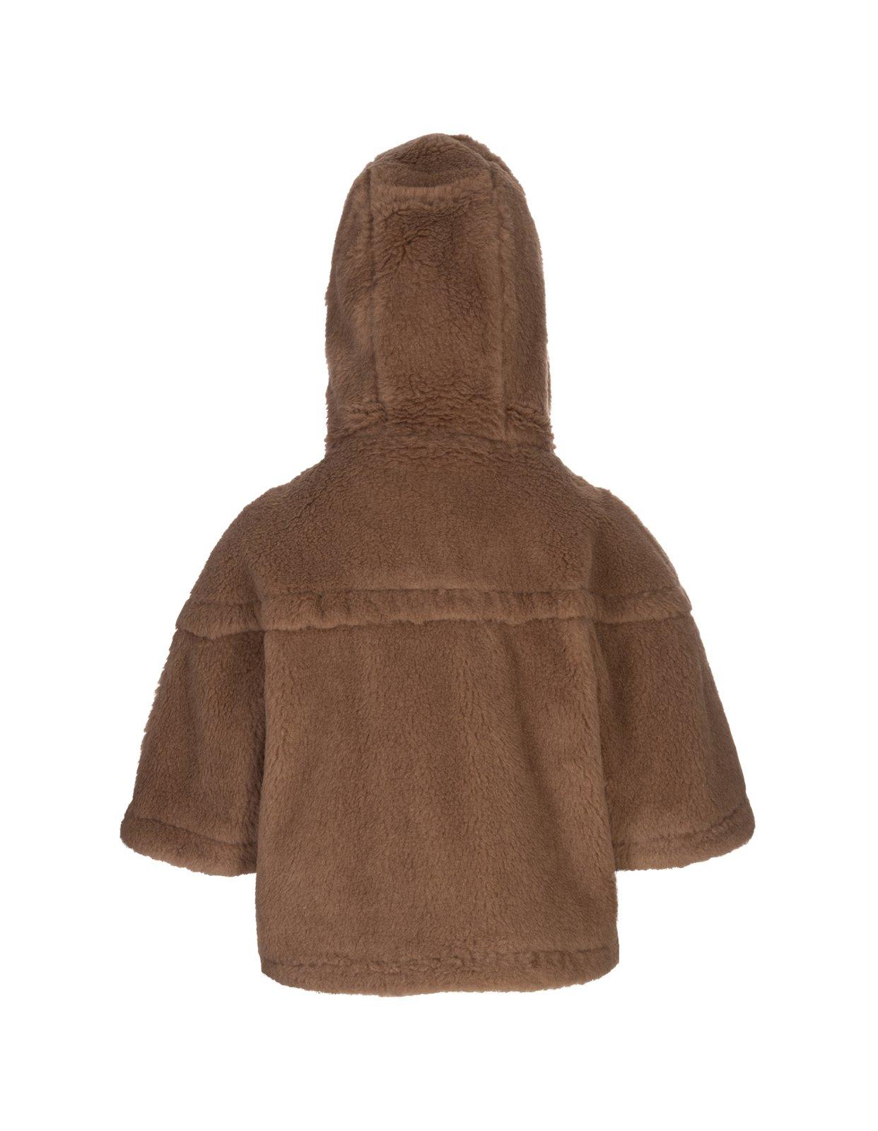 Shop Max Mara Zip-up Half-sleeved Poncho In C