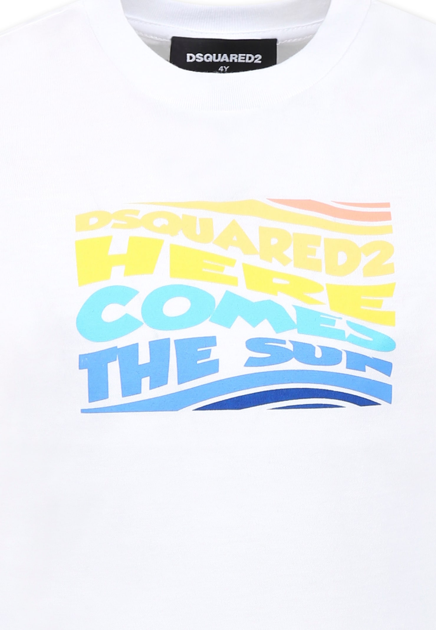 Dsquared2 White T-shirt For Boy With Logo In White