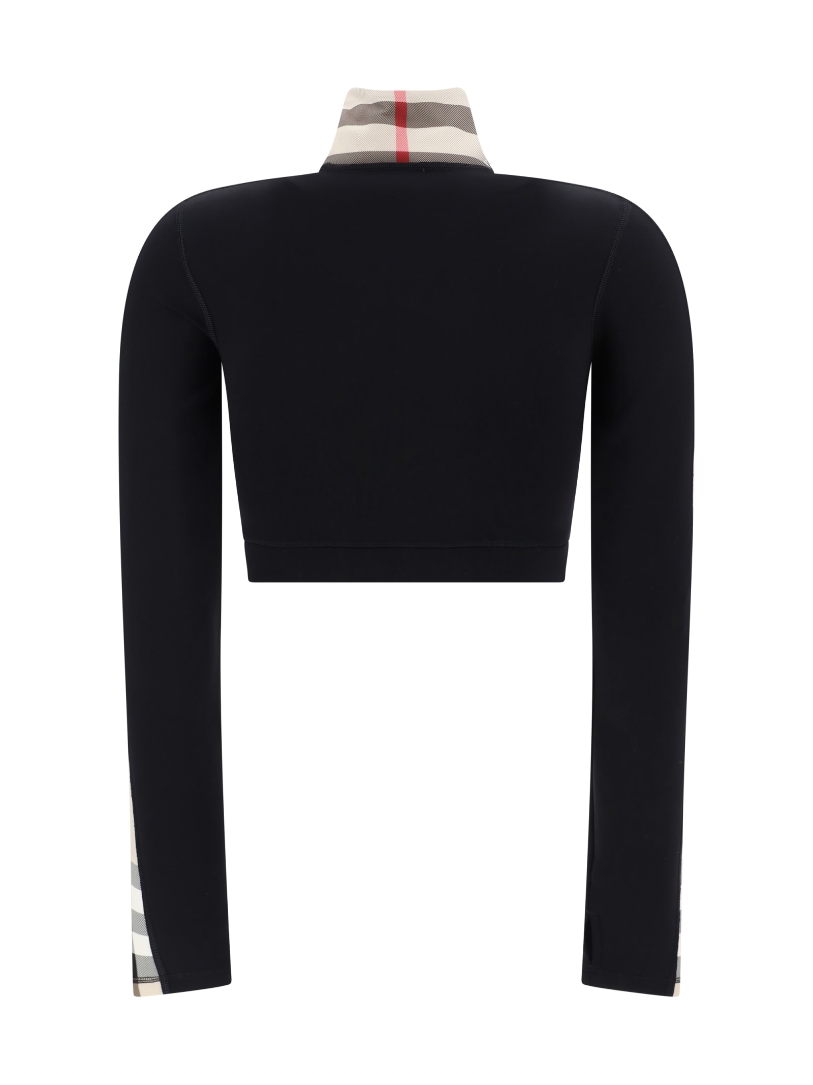 Burberry Cropped Polyamide Blend Top With High Collar