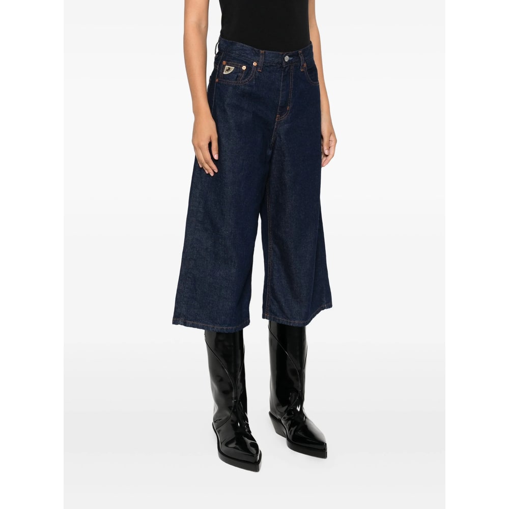 Lois Pipe Cropped Jeans In Blue