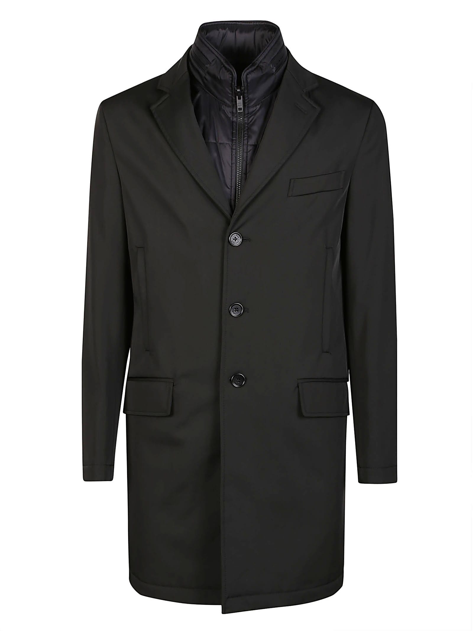 Shop Fay Stretch Double Coat In Black