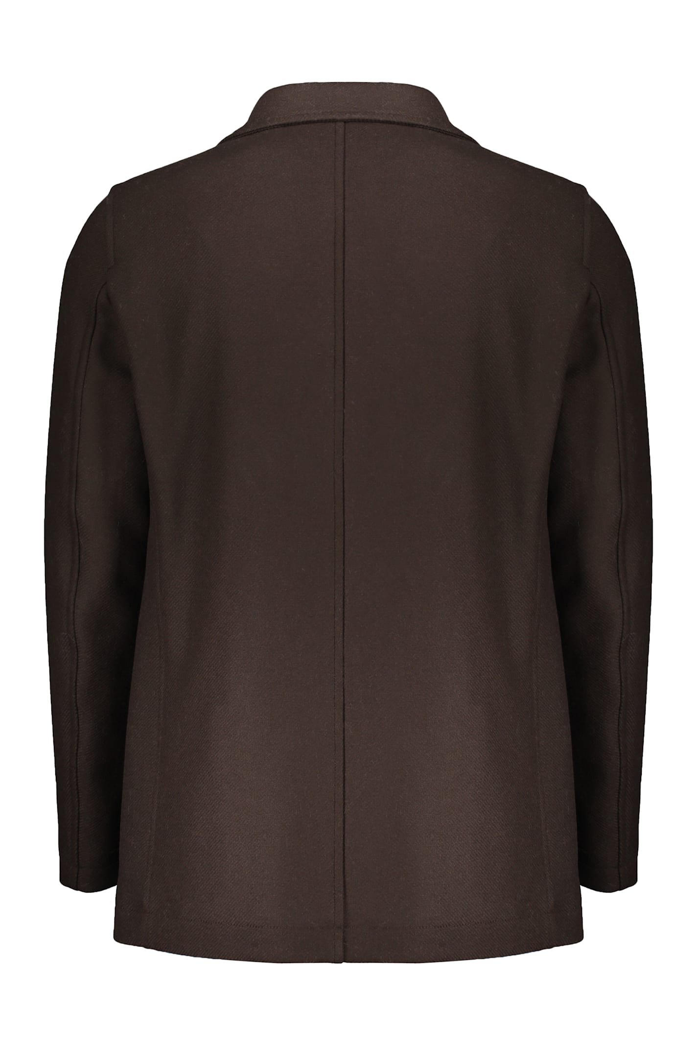 Herno Double-breasted Coat In Brown