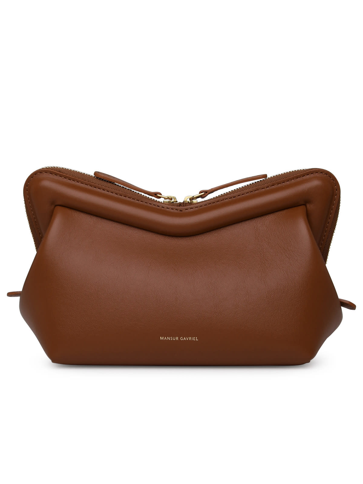Brown Leather frame Mini Crossbody Bag