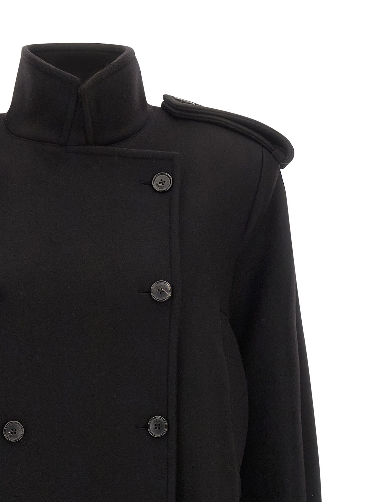 Khaite Donna Coat In Black