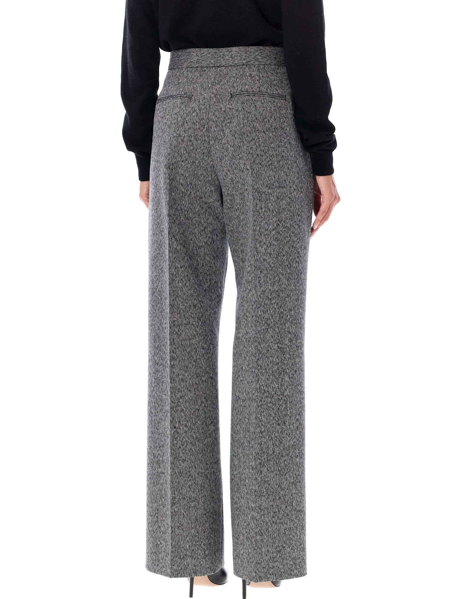 Shop Msgm Tailored Trousers In Black