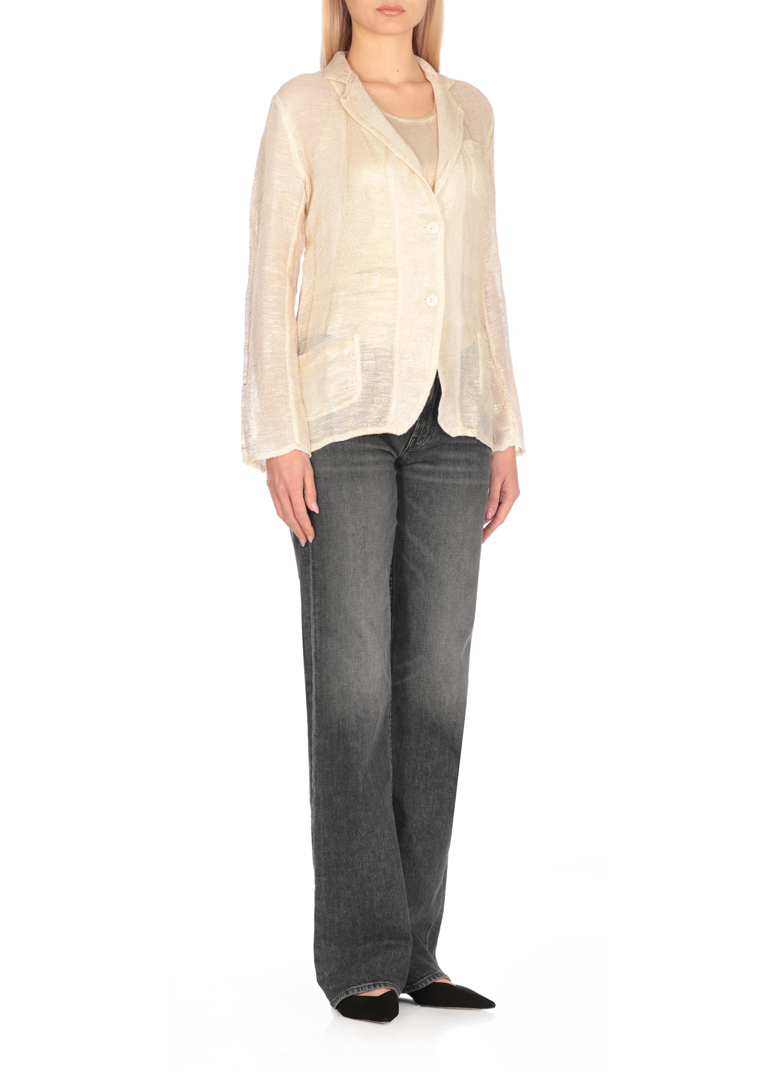 Avant Toi Single-breasted Suit Coat In Golden