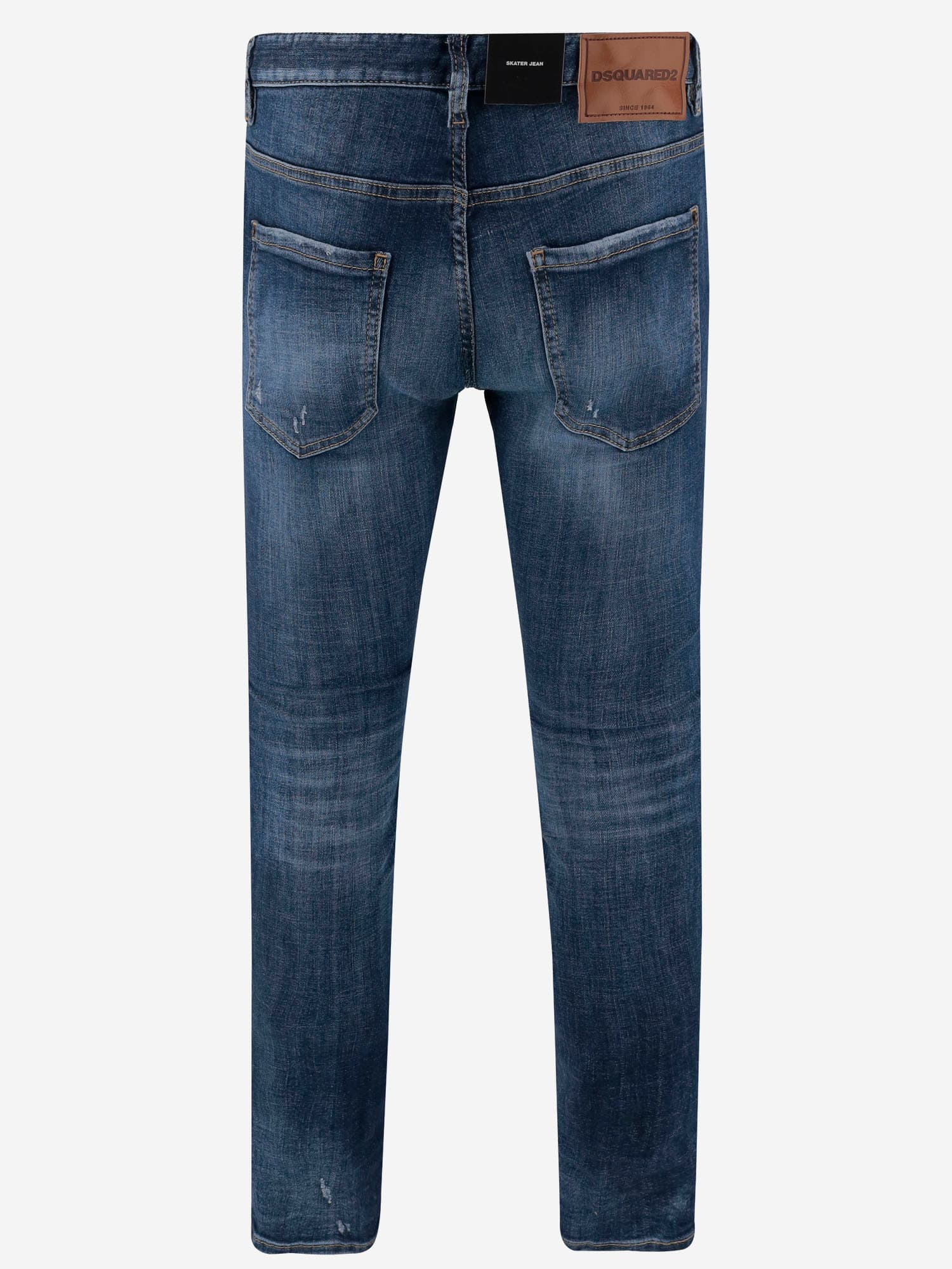 Dsquared2 Stretch Cotton Skater Jeans In Blue