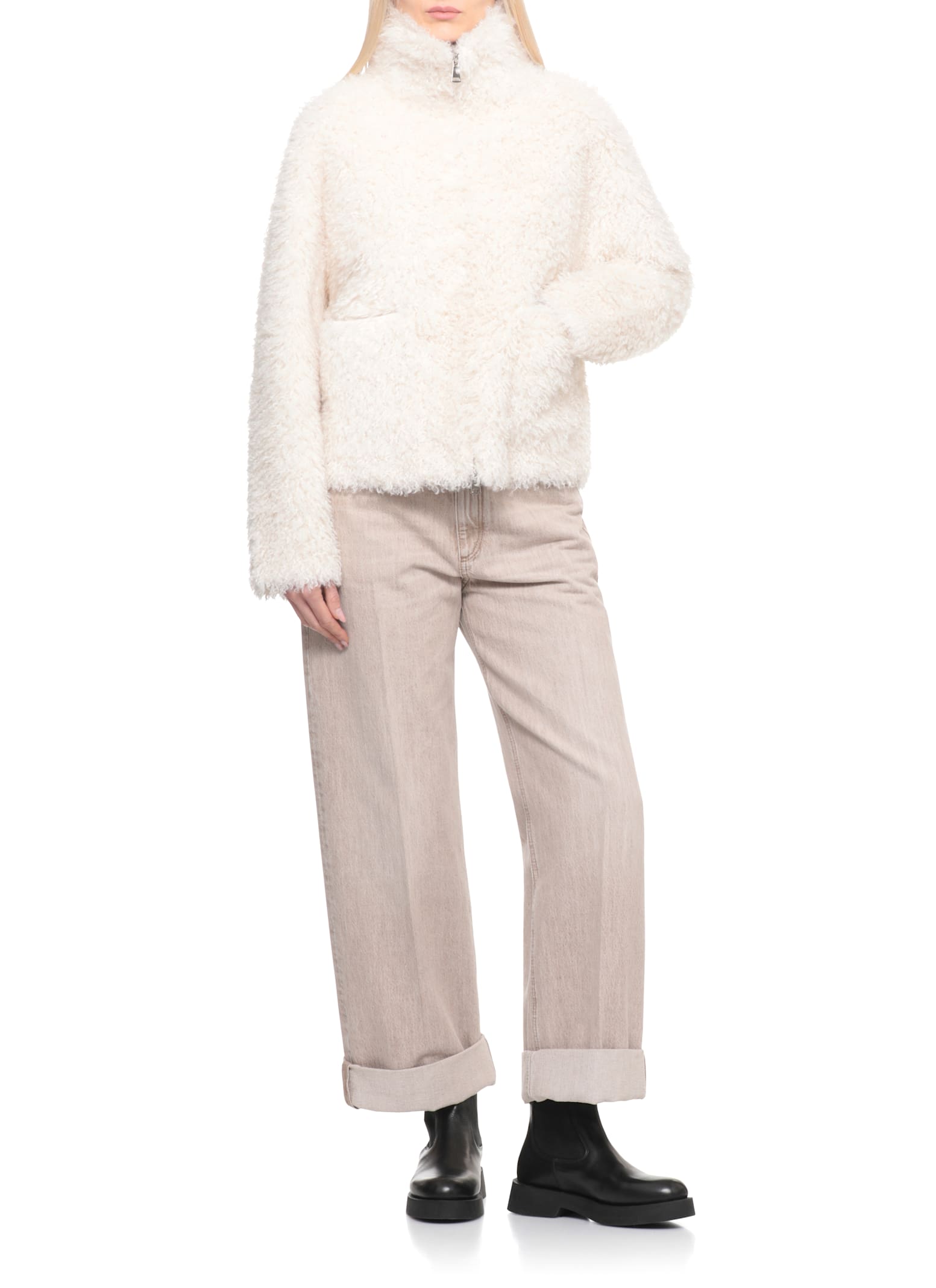 Betta Corradi Faux Fur Coat In White