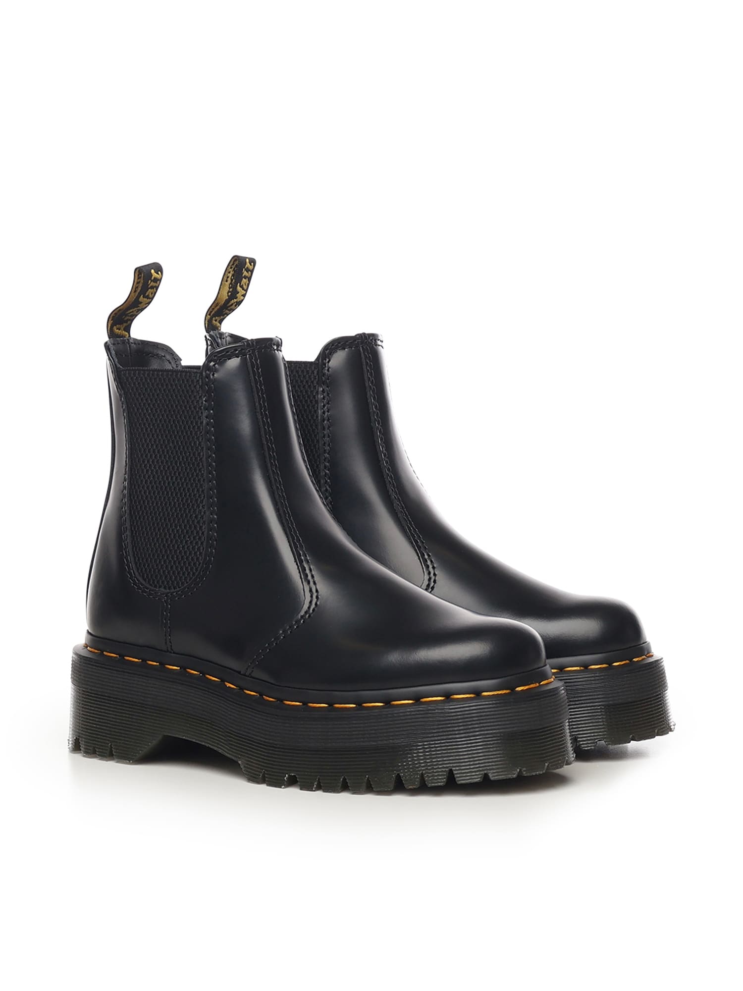 Dr. Martens 2976 Quad Platform Chelsea Boots In Leather In Multi