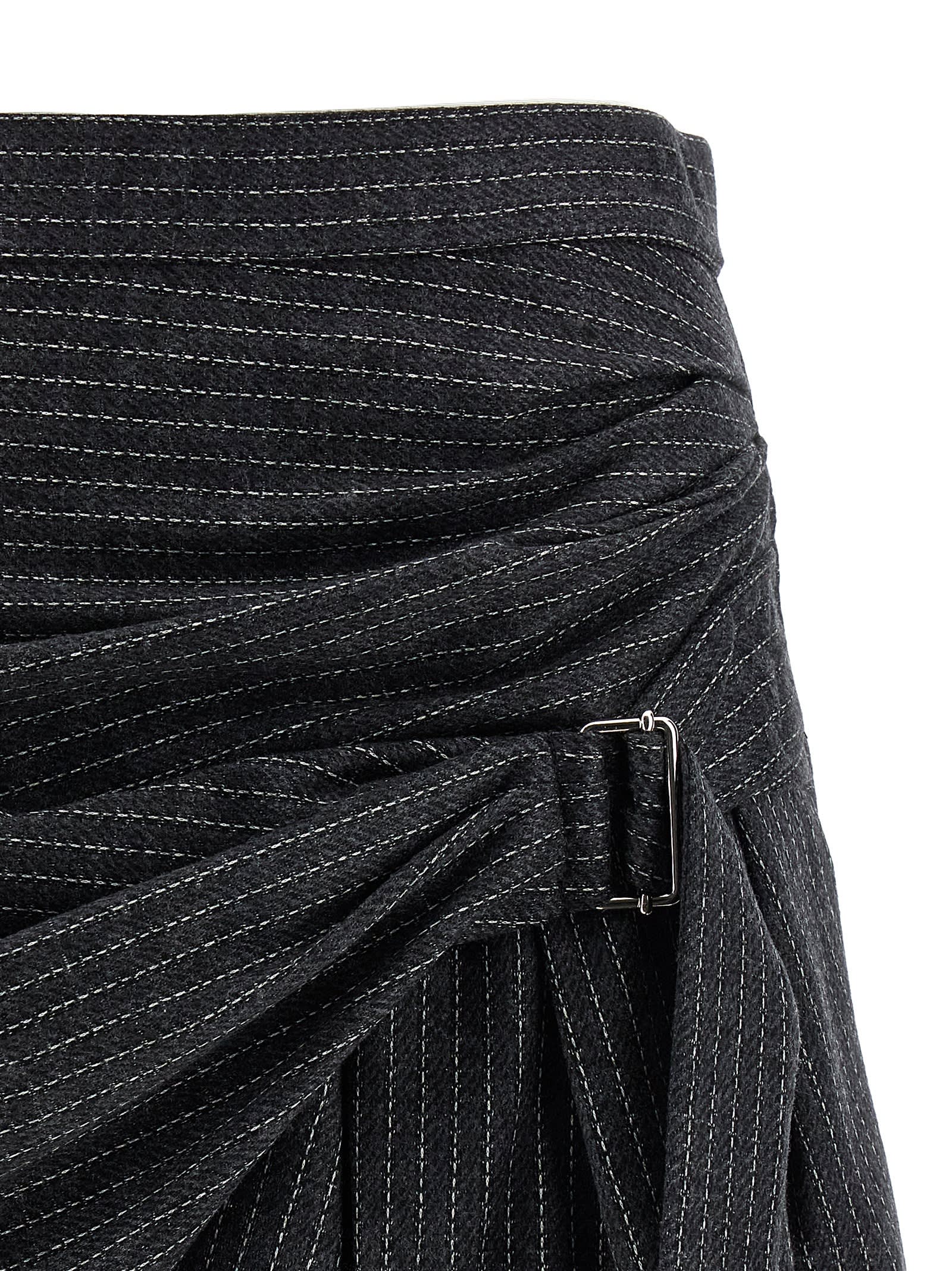 Isabel Marant Skirt With Metal Rings In Black