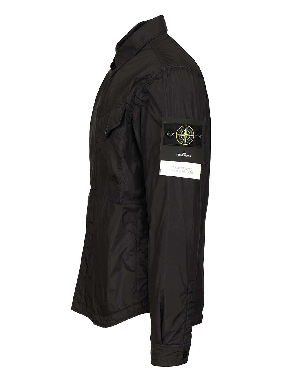 Stone Island Lightweight Hooded Jacket In Black
